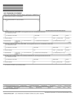 Financing form ucc