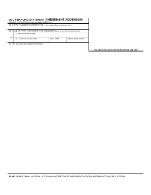 Ucc3 financing statement amendment