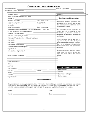 Commercial Rental Lease Application Questionnaire - New Mexico