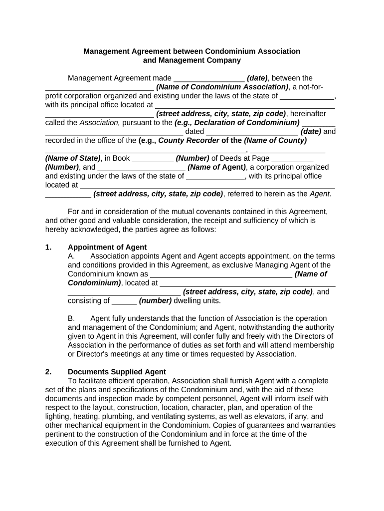 condominium Doc Template | pdfFiller