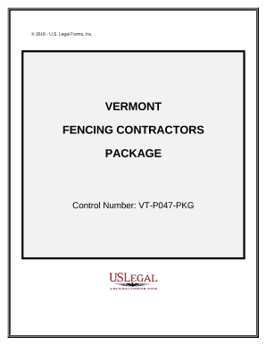 Fencing Contractor Package - Vermont