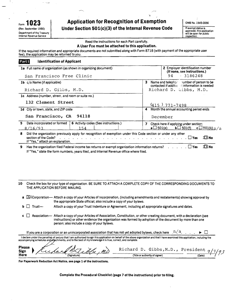 1023 form Preview on Page 1