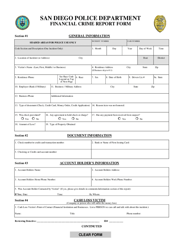 Printable Blank Police Report Forms Printable Form Templates And Letter ...