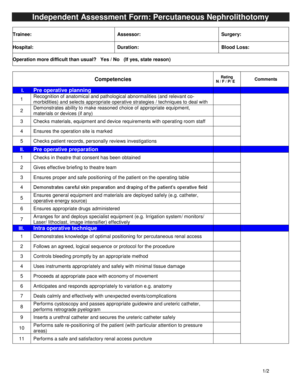 Fillable Online Independent Assessment Form: Percutaneous ...