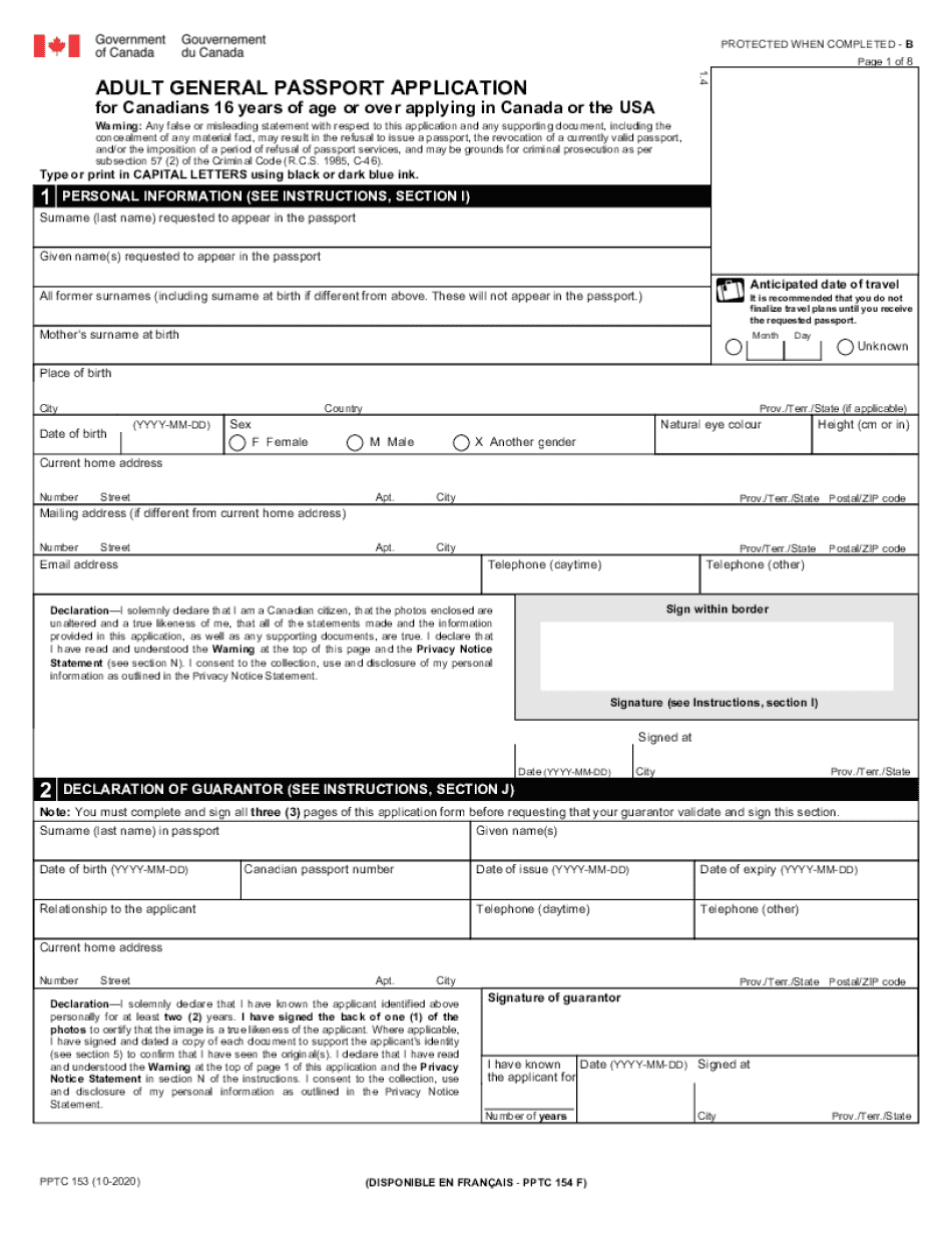 Printable Forms For Canadian Passport Application - Printable Forms ...