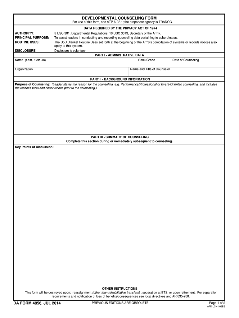 da form 4856 fillable Preview on Page 1