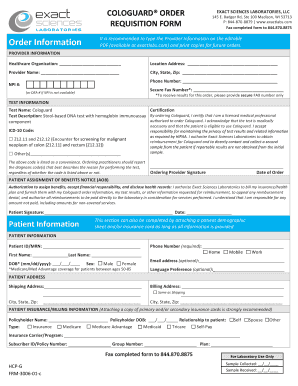 Cologuard order form