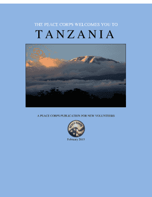 Welcome dear parents - The Peace Corps Welcomes You To Tanzania Peace Corps. Welcome book for Volunteers going to Tanzania Peace Corps - peacecorps