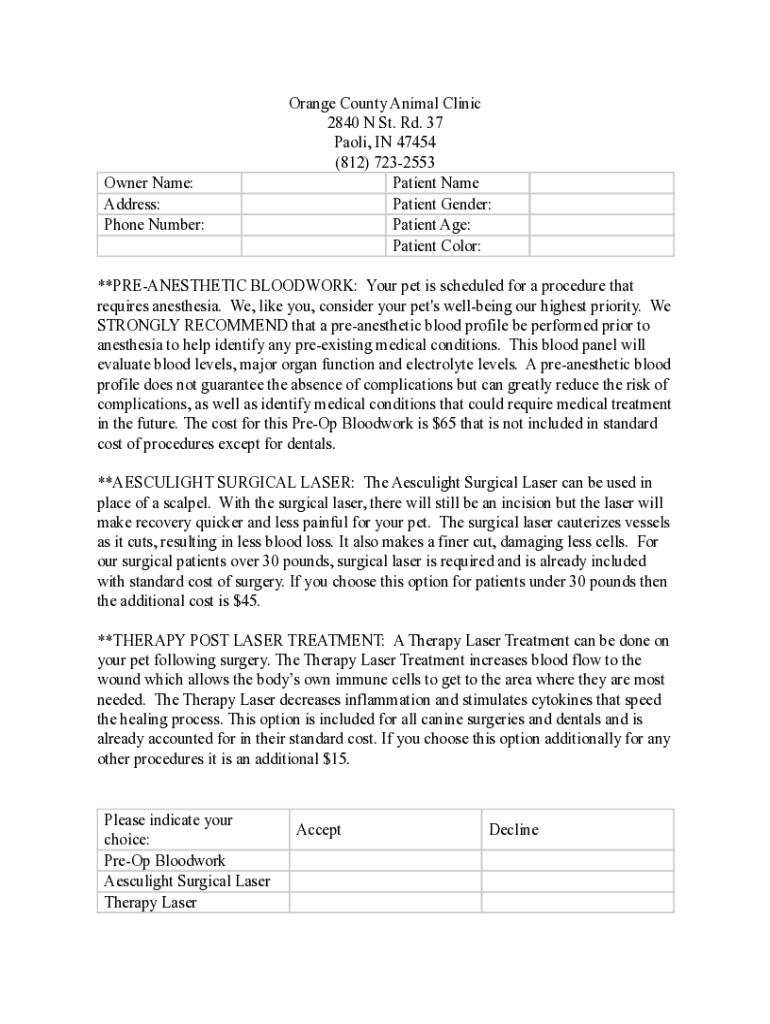 Fillable Online Surgery and Dental Consent Form Fax Email Print - pdfFiller