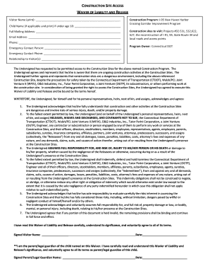 Fillable Online CONSTRUCTION SITE ACCESS Fax Email Print - pdfFiller