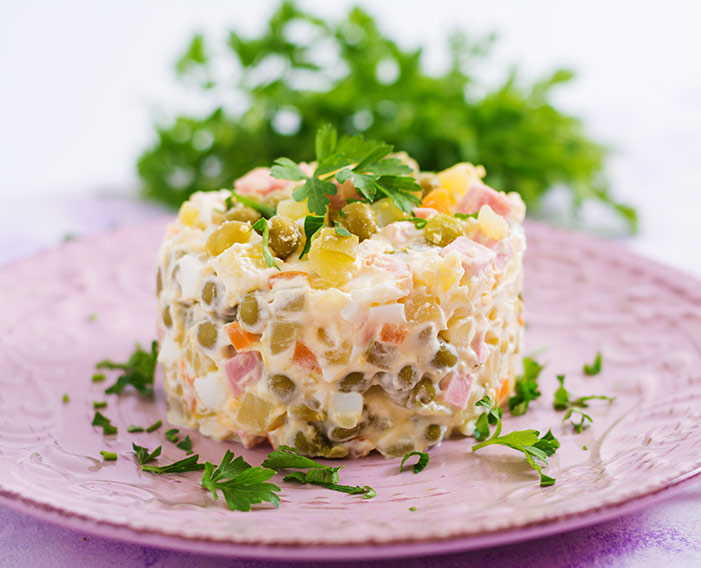 Ensaladilla Rusa Con Gambas