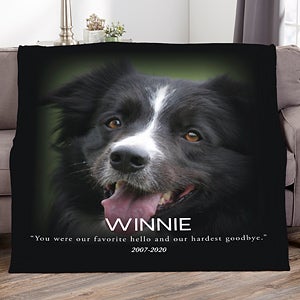 Pet Memorial Personalized 50x60 Plush Fleece Photo Blanket - 23760