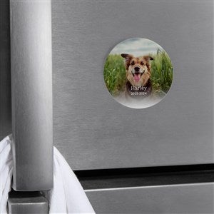 Pet Photo Memorial Personalized Metal Round Magnet - 48814