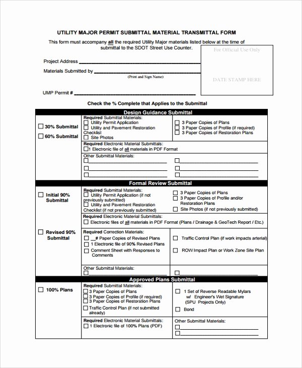 Material Transmittal form Awesome 8 Sample Submittal Transmittal forms Pdf Word