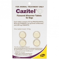 Cazitel Allwormer Tablets for Dogs up to 10 kgs - 4 Pack