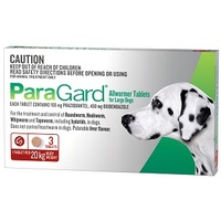 ParaGard Allwormer for Dogs 20kg Bodyweight - 3 Tablets