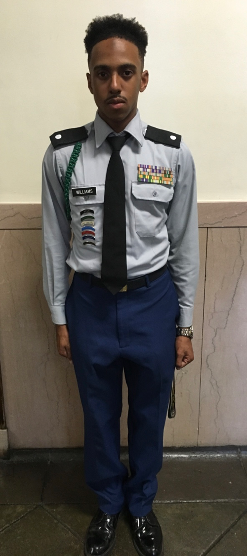 Darren wearing Class B Uniform