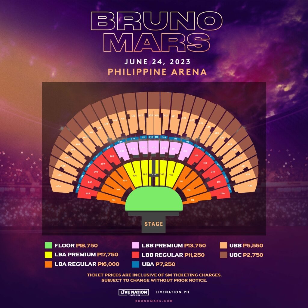 Bruno Mars live at the Philippine Arena this June Philippine Concerts