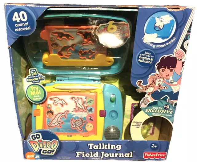 FISHER PRICE NICK Jr. Go Diego Go Talking Field Journal New in Box $59. ...