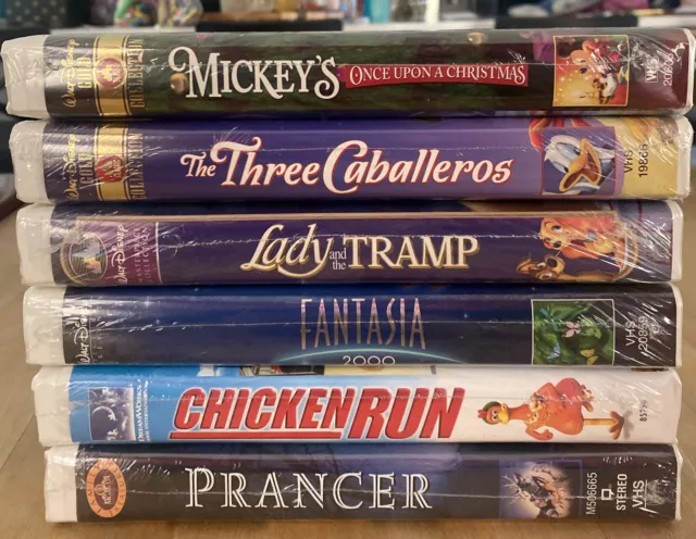 LOT OF 6 WALT DISNEY COLLECTION VHS Dreamworks MGM Family Treasures NEW ...