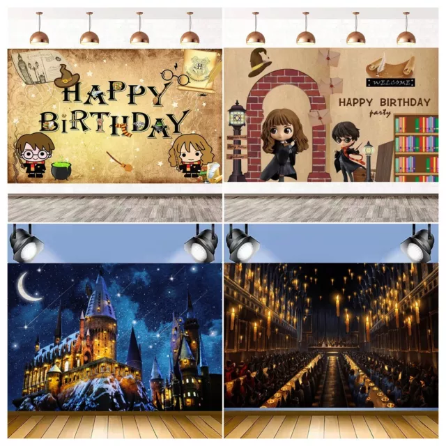 HOGWARTS HARRY POTTER Backdrop Birthday Background Banner Photo Party ...