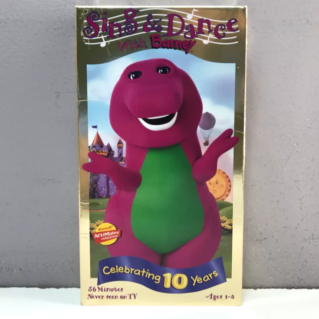 BARNEY’S SING & Dance With Barney VHS Video Tape 10 Years Gold RARE ...