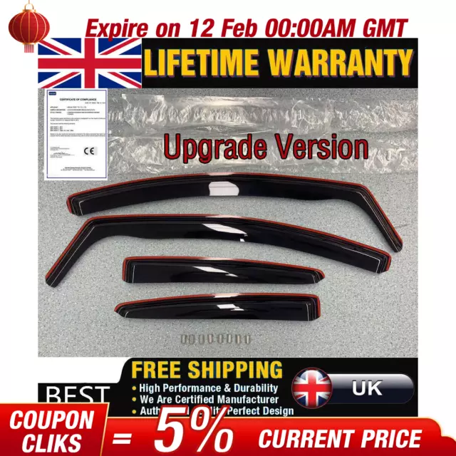 WIND DEFLECTORS FOR FORD FOCUS mk3 4/5 Door hatchback saloon 2011 ...