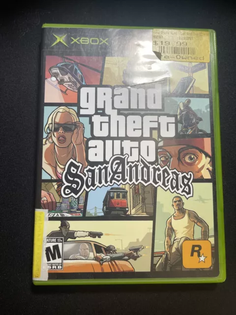 GRAND THEFT AUTO: San Andreas Original Xbox Complete W/ Manual And Map ...