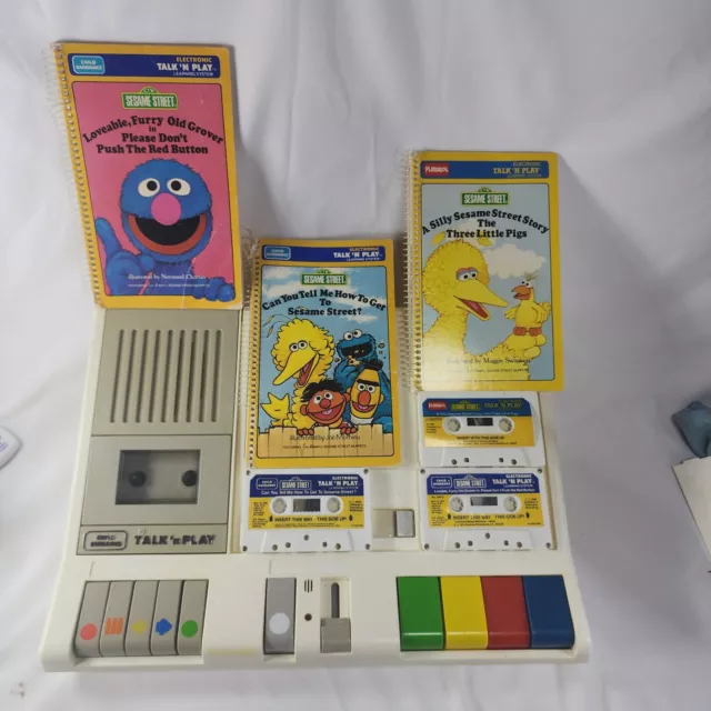 CHILD GUIDANCE TALK N Play Sesame Street 3 Books Cassettes For Parts ...