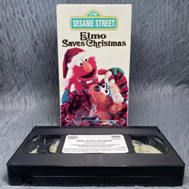 SESAME STREET ELMO Saves Christmas (VHS, 1996) Oscar Big Bird - Maya ...