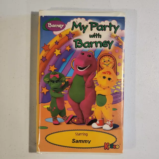 BARNEY - MY Party With Barney VHS 1998 CHILDREN'S FAMILY MUSIC PURPLE ...