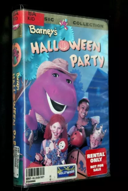 BARNEY'S HALLOWEEN PARTY VHS Cassette Tape Clamshell Hollywood Video EX ...