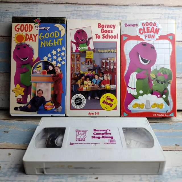 BARNEY THE DINOSAUR VHS Tapes Lot of 4 Vintage educational Early ...