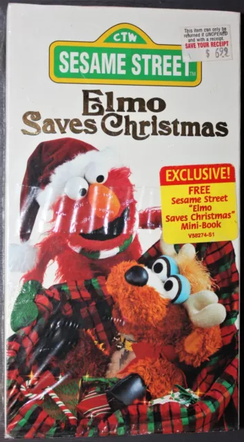 SESAME STREET: ELMO SAVES CHRISTMAS (vhs) Elmo, Lightning. NEW. Sealed ...