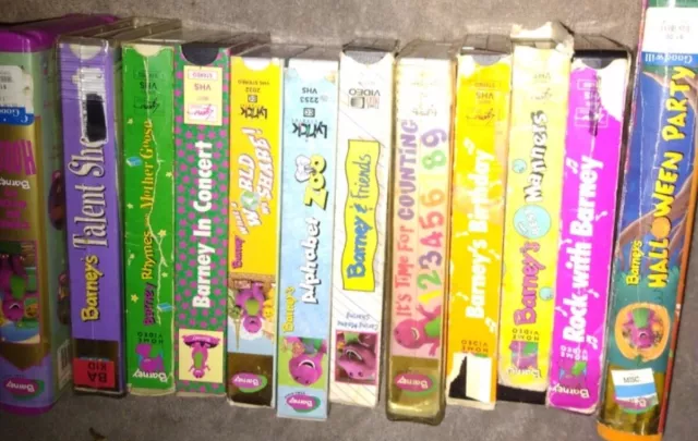 BARNEY VHS LOT 11 some rare Mother Goos In Concert Caring means Sharing ...