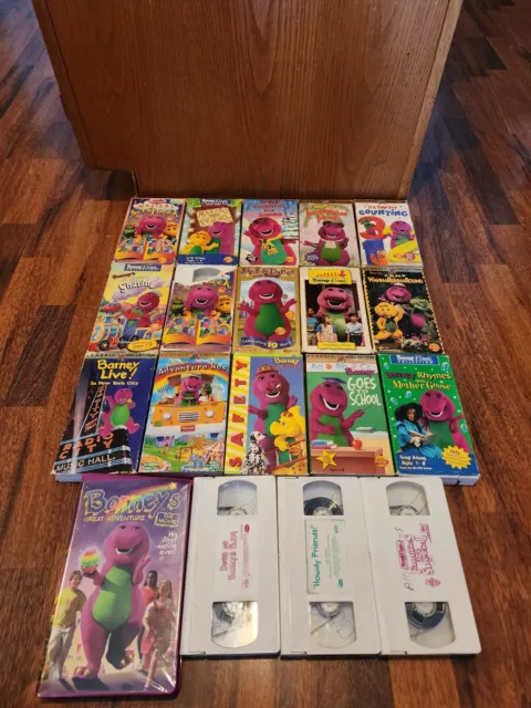 BARNEY AND FRIENDS VHS Tapes Vintage Purple Dinosaur Kids Childrens Lot ...