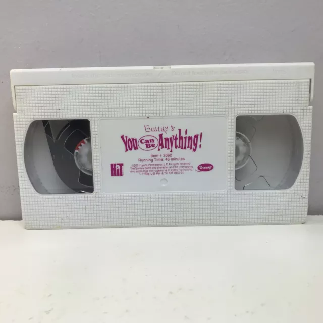 BARNEY YOU CAN Be Anything! VHS 2001 White Tape Only No Box **Buy 2 Get ...