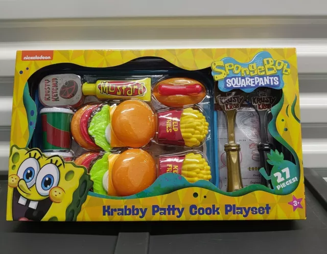 SPONGEBOB SQUAREPANTS KRABBY Patty Cook Playset Krusty Krab Nickelodeon ...