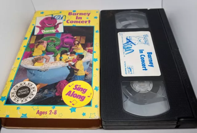 BARNEY-BARNEY IN CONCERT VHS Sing Along Lyons Group 1990 Live Action ...