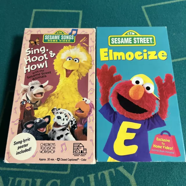 SESAME STREET - Elmocize and Sing, Hoot & Howl Vhs. $9.99 - PicClick