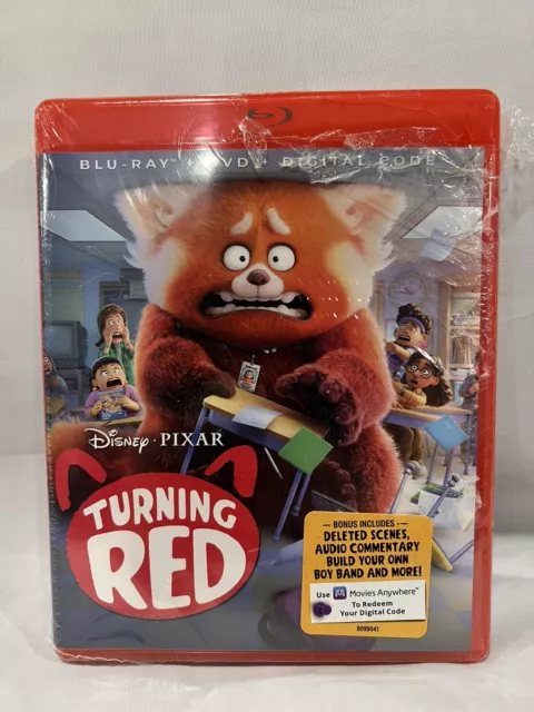 DISNEY PIXAR TURNING RED BLU-RAY + DVD + DIGITAL CODE Brand New ...