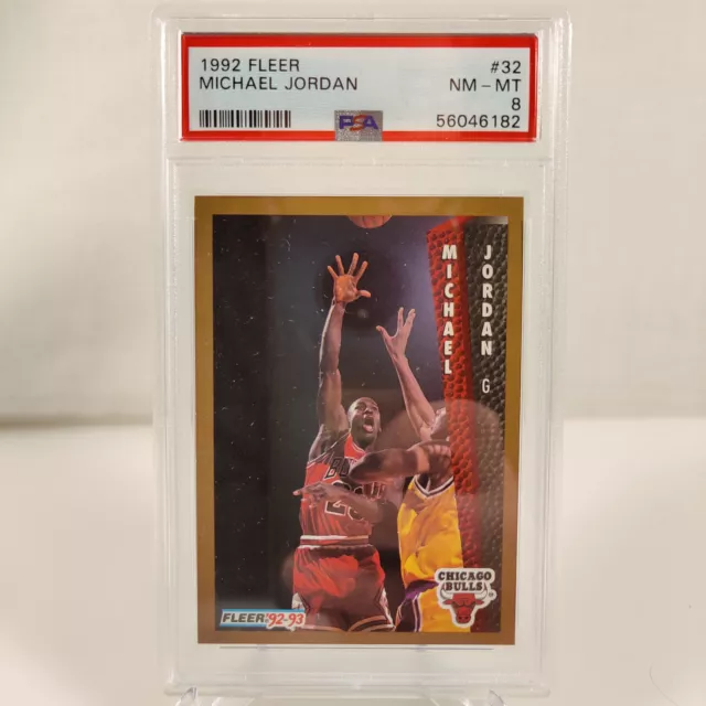 1992 FLEER #32 Michael Jordan Bulls Hof Psa 8 EUR 52,71 - PicClick FR