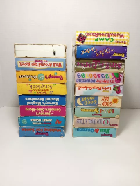 BARNEY VHS AND Friends Lot Of 17 Tapes Vintage Purple Dinosaur Kids ...