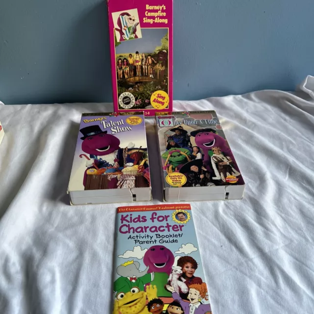 BARNEY THE PURPLE Dinosaur VHS Tape Lot-3 Kid Video Songs Stories Baby ...