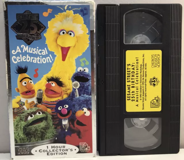 SESAME STREET'S 25TH Birthday Musical Celebration VHS Video Tape Elmo ...