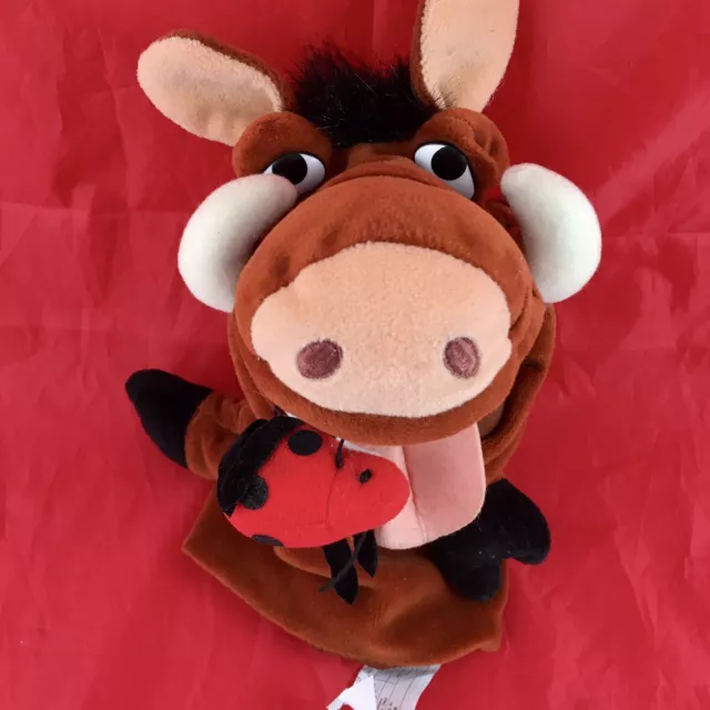 DISNEY LION KING Pumbaa Warthog Hand Puppet Plush With Bug £8.02 ...