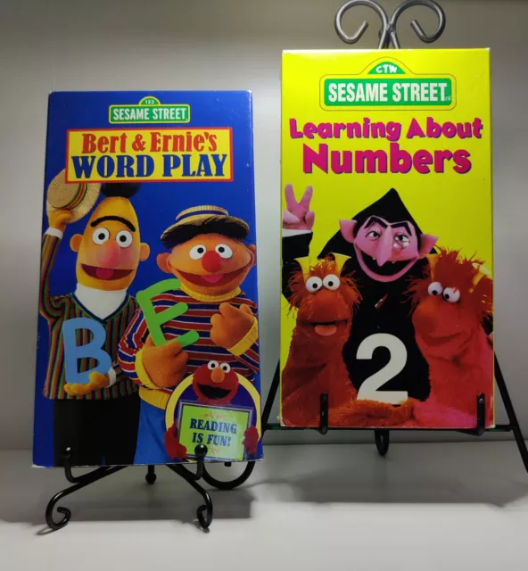 SESAME STREET VHS Bert and Ernie's Word Play VHS + Leaning With Numbers ...