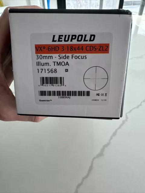 LEUPOLD VX-6HD RIFLE Scope 30mm Tube 3-18x 44mm CDS-ZL2 Side Focus ...