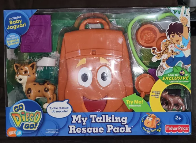 FISHER PRICE GO Diego Go My Talking Rescue Pack New Sealed $88.99 ...