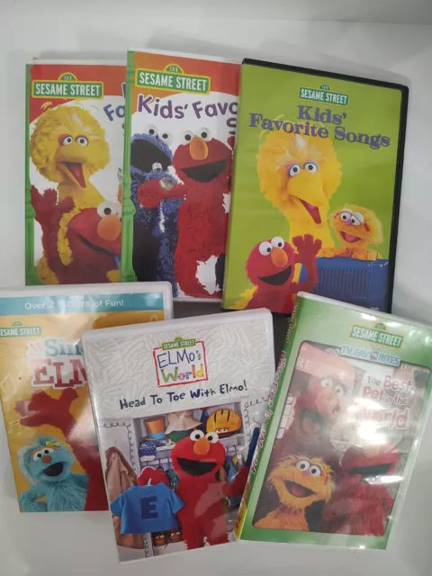 SET OF 6 Sesame Street DVD Elmo Big Bird Cookie Monster £22.64 ...